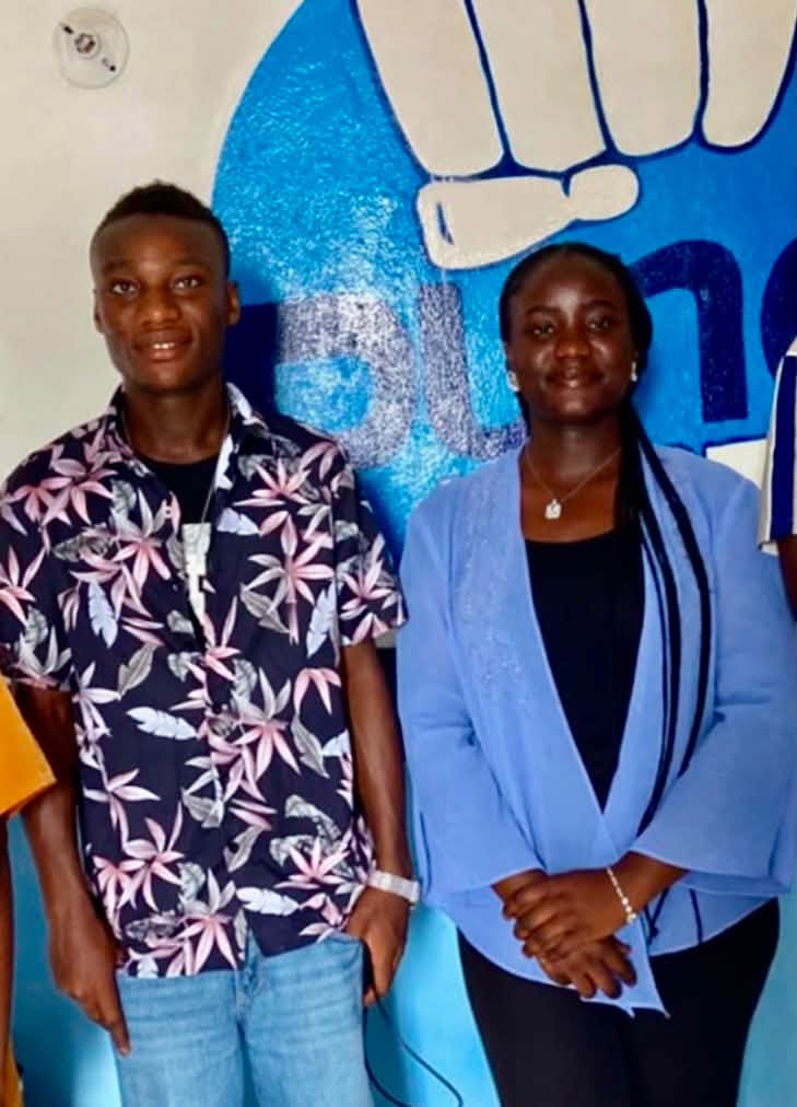 KPRMP alumni Daniel Bengar and Romi Tamba at Punch FM/TV after selection for journalism internships